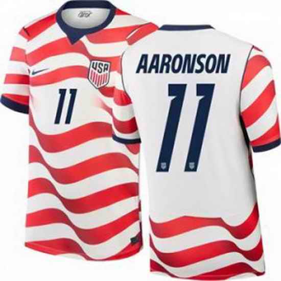 Men 11 Brenden Aaronson USMNT 2026 Home Stadium Replica Jersey 1